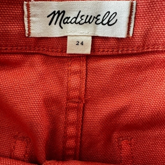 Madewell Camp Cotton Shorts in Tangerine - Picture 8 of 9